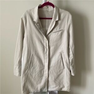 Annette Gortz lagenlook light grey linen blend jacket, size EU40/ US 10